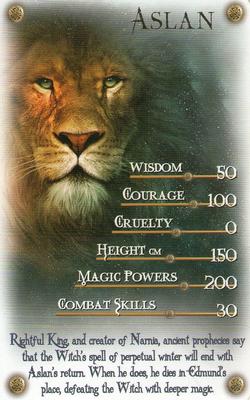 2005 Top Trumps Specials The Chronicles Of Narnia: The Lion, the Witch and the Wardrobe #NNO Aslan Front