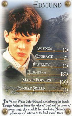 2005 Top Trumps Specials The Chronicles Of Narnia: The Lion, the Witch and the Wardrobe #NNO Edmund Front