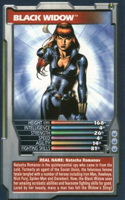 2003 Top Trumps Marvel Comic Heroes #NNO Black Widow Front