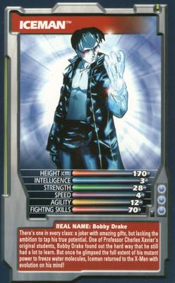 2003 Top Trumps Marvel Comic Heroes #NNO Iceman Front