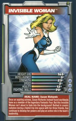 2003 Top Trumps Marvel Comic Heroes #NNO Invisible Woman Front