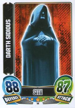 2014 Topps Star Wars Force Attax Series 5 #58 Darth Sidious Front
