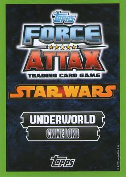 2014 Topps Star Wars Force Attax Series 5 #98 Jabba The Hutt Back