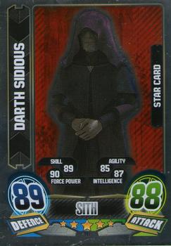 2014 Topps Star Wars Force Attax Series 5 #147 Darth Sidious Front
