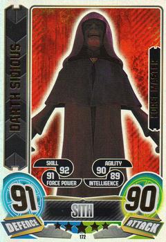 2014 Topps Star Wars Force Attax Series 5 #172 Darth Sidious Front