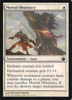 2014 Magic the Gathering Journey Into Nyx #17 Mortal Obstinacy Front