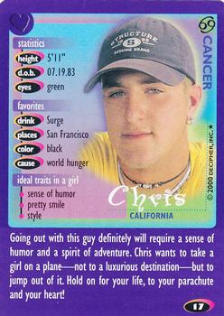 2000 Decipher Boy Crazy #17 Chris         California Front
