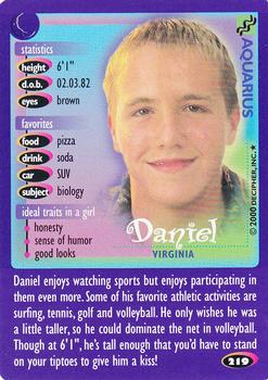 2000 Decipher Boy Crazy #219 Daniel        Virginia Front