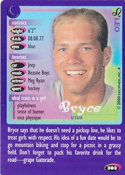 2000 Decipher Boy Crazy #303 Bryce         Utah Front