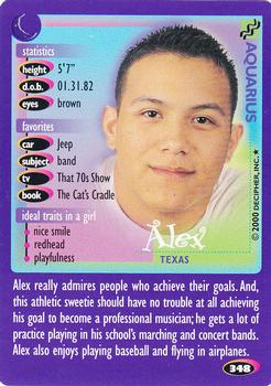 2000 Decipher Boy Crazy #348 Alex          Texas Front