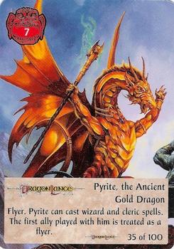 1994 TSR Spellfire Master the Magic - Dragonlance #35 Pyrite, the Ancient Gold Dragon Front
