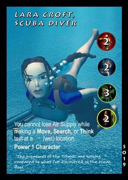 1999 Precedence Tomb Raider Slippery When Wet #S019 Lara Croft, Scuba Diver Front