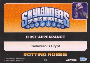 2012 Skylander Giants European Edition #85 Rotting Robbie Back