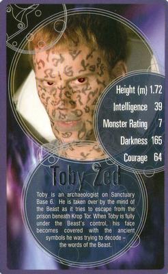 2007 Top Trumps Specials Doctor Who #NNO Toby Zed Front