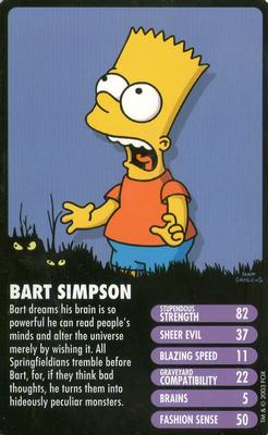 2003 Top Trumps Specials The Simpsons Horror Edition #NNO Bart Simpson Front
