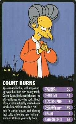 2003 Top Trumps Specials The Simpsons Horror Edition #NNO Count Burns Front