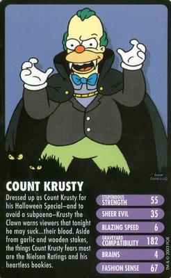 2003 Top Trumps Specials The Simpsons Horror Edition #NNO Count Krusty Front