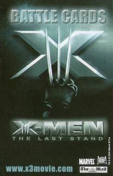 2006 X-Men The Last Stand Battle #NNO Iceman Back