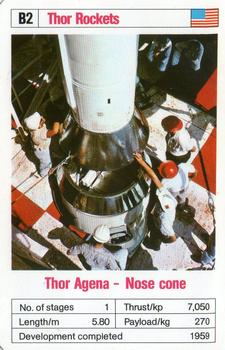 1978-81 Ace Trumps Space Rockets #B2 Thor Agena - Nose cone Front