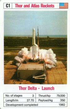 1978-81 Ace Trumps Space Rockets #C1 Thor Delta - Launch Front