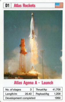 1978-81 Ace Trumps Space Rockets #D1 Atlas Agena A - Launch Front