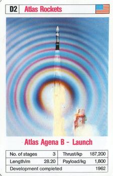 1978-81 Ace Trumps Space Rockets #D2 Atlas Agena B - Launch Front