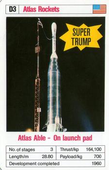1978-81 Ace Trumps Space Rockets #D3 Atlas Able - On launch pad Front