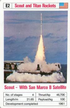 1978-81 Ace Trumps Space Rockets #E2 Scout - With San Marco B Satellite Front