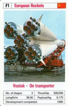 1978-81 Ace Trumps Space Rockets #F1 Vostok - On transporter Front