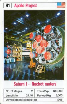 1978-81 Ace Trumps Space Rockets #H1 Saturn 1 - Rocket motors Front