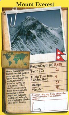 2013 Top Trumps The Wonders of the World #NNO Mount Everest Front