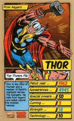 2014 Top Trumps Marvel Who Is The Mightiest? #NNO Thor Front