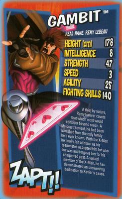 2012 Top Trumps Ultimate Marvel Heroes #NNO Gambit Front
