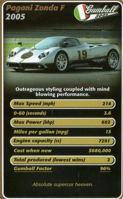 2005 Top Trumps Supercars 2 #NNO Pagani Zonda F Front