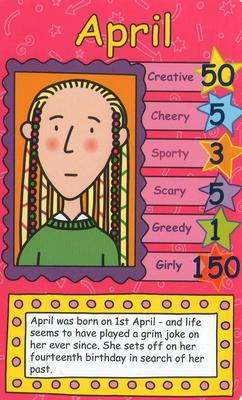 2006 Top Trumps Specials The Best of Jacqueline Wilson #NNO April Front