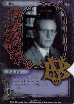 2001 Score Buffy The Vampire Slayer CCG: Pergamum Prophecy #194 Rupert Giles Front