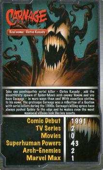 2007 Top Trumps Marvel Max #NNO Carnage Front