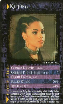 2001 Top Trumps Buffy The Vampire Slayer #NNO Kendra Front
