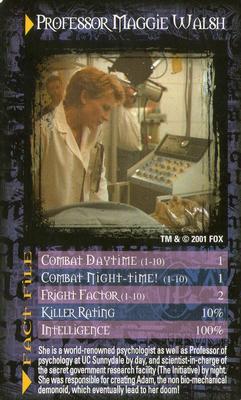 2001 Top Trumps Buffy The Vampire Slayer #NNO Professor Maggie Walsh Front