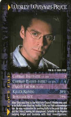 2001 Top Trumps Buffy The Vampire Slayer #NNO Wesley Wyndam-Pryce Front