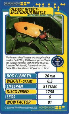 2002 Top Trumps Creepy Crawlies #NNO Oldest Insect - Splendour Beetle Front
