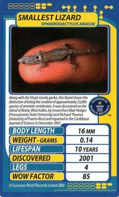 2002 Top Trumps Creepy Crawlies #NNO Smallest Lizard Front