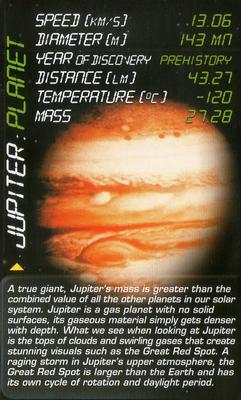 2005 Top Trumps Space Phenomena #NNO Jupiter Front