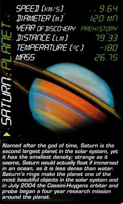 2005 Top Trumps Space Phenomena #NNO Saturn Front