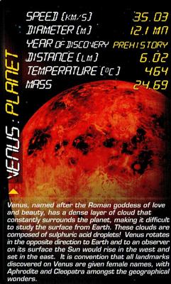 2005 Top Trumps Space Phenomena #NNO Venus Front