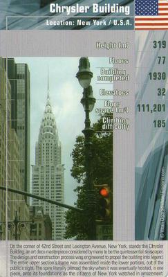 2005 Top Trumps Skyscrapers #NNO Chrysler Building Front