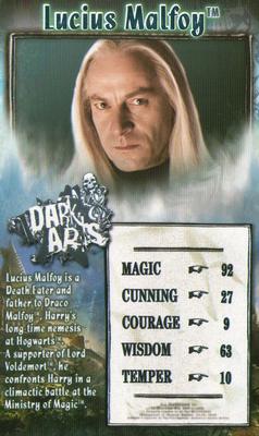 2007 Top Trumps Specials Harry Potter and The Order of The Phoenix #NNO Lucius Malfoy Front