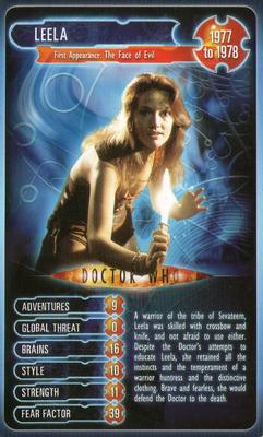 2008 Top Trumps Doctor Who 45 Years of Time Travel #NNO Leela Front