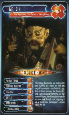 2008 Top Trumps Doctor Who 45 Years of Time Travel #NNO Mr Sin Front