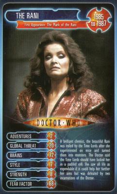 2008 Top Trumps Doctor Who 45 Years of Time Travel #NNO The Rani Front